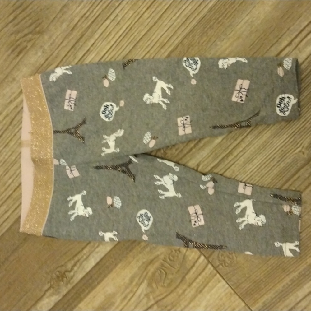2/$6 Adorable poodle Paris pants